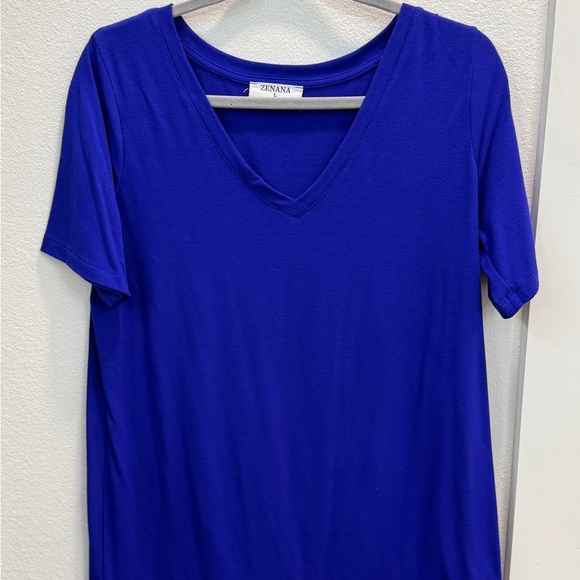 Zenana Tops - Zenana Outfitters Royal Blue Short Sleeve Relaxed T-Shirt
